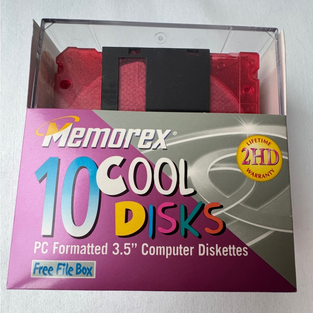 Memorex 10 Cool Disks PC Formatted 3.5” Computer Diskettes New